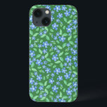 Ditsy Bright Blue Periwinkings on Green Floral<br><div class="desc">Um caso muito bonito para proteger seu smartphone da Samsung Galaxy Note 4, com um padrão descarado estilo country de flores de Bright Blue Periwinkle em um fundo verde escuro. Parte da coleção Posh e Painterly 'Periwinkle Patch'.</div>