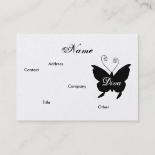 Diva Butterfly Cartão de visita - Comusível