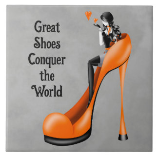 Diva da Moda em Stiletto laranja
