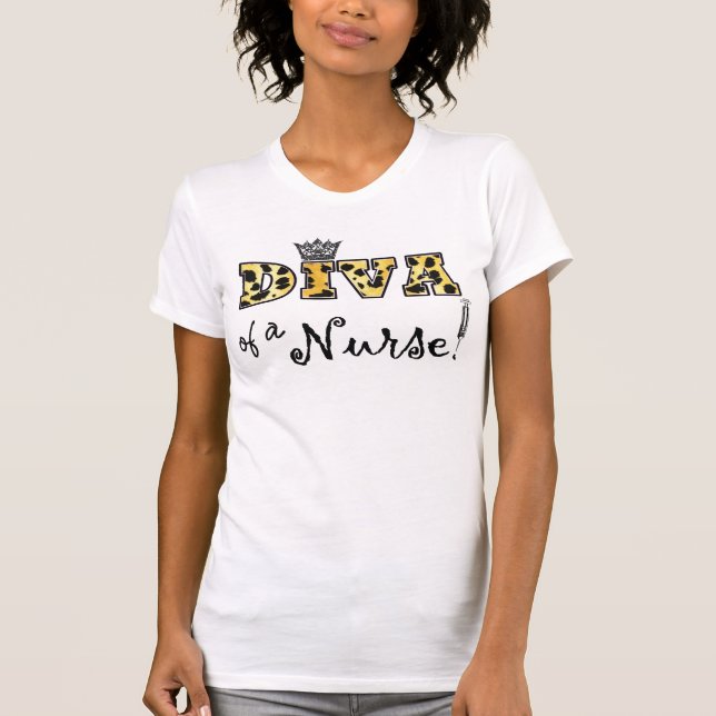 "DIVA de enfermeira!" Camiseta (Frente)