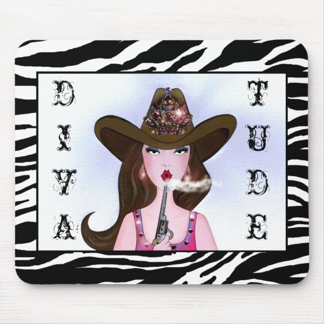 "Diva de uma Cowgirl" Mousepad (Frente)