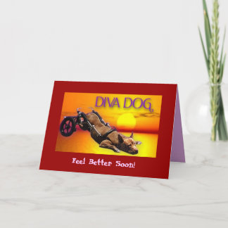DIVA DOG "Sinta-se melhor logo!" Cartão