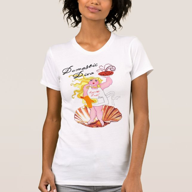 "Diva Doméstica" - Beije o Cook! Camiseta (Frente)