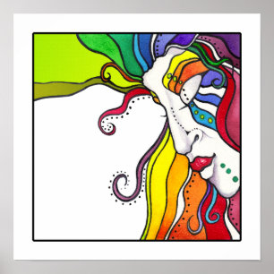 Diva POSTER de 16" X 16" de Pop de arte