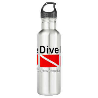 DIVE DIVE DIVE DIVE Garrafa de aço inoxidável
