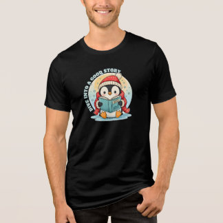 Dive Into A Good Story Cute Penguin Tri-blend 