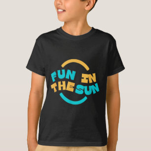 Diversão ao Sol _ Camiseta Gráfica Casual de Verão