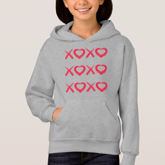 Diversão beijos de amor XOXO desgastado (Frente)