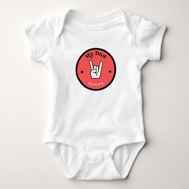 Diversão! Body de Jersey para Bebê - Meu Pai é INC (Frente)
