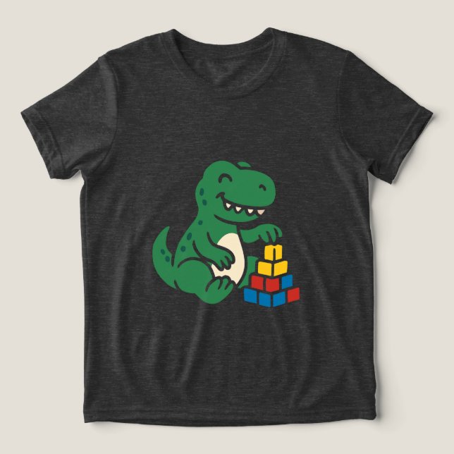 Diversão com Blocos de Construção do Dino (Design frontal)