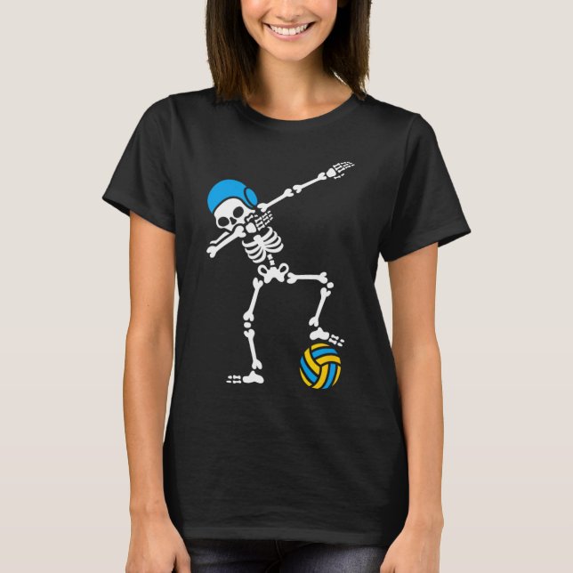 Diversão Dab dabbing skeleton Água polo natação Ha (Frente)
