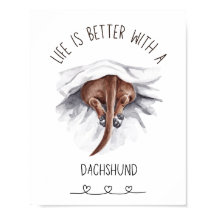 Diversão Dachshund Wall Art Poster