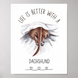 Diversão Dachshund Wall Art Poster