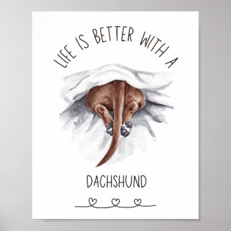 Diversão Dachshund Wall Art Poster