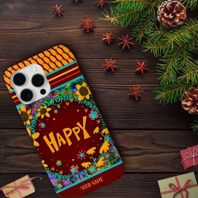 Diversão Daisy Floral Happy Inspirivity Nome (Criador carregado)