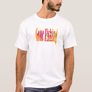 Diversão de Pesca Camiseta Masculina Branca Novida