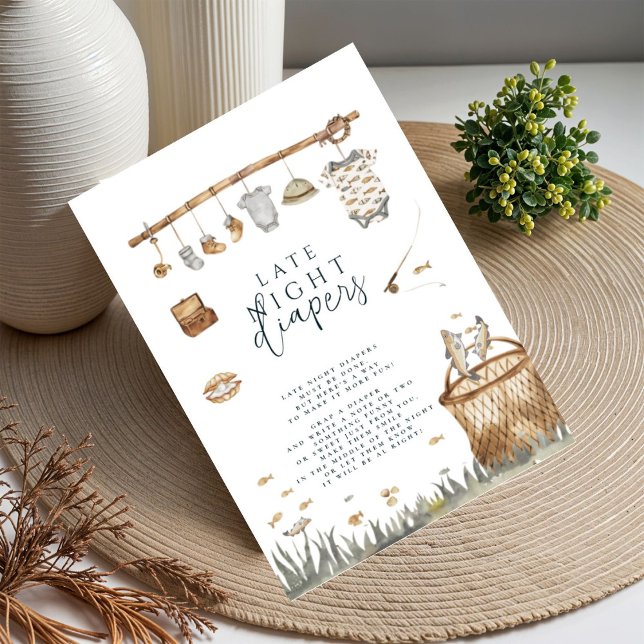 Diversão de pesca de Fralda noturna tardia Poster (Criador carregado)