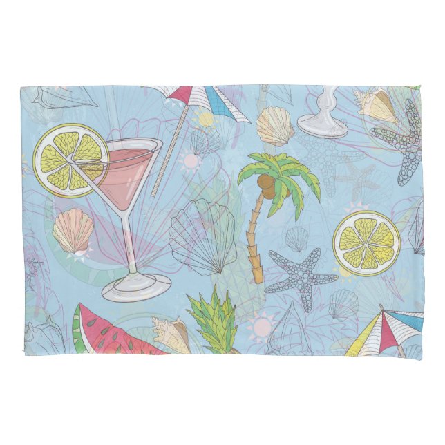 Diversão de Verão, Padrões Sem Olhos De Cocktail. (Frente)