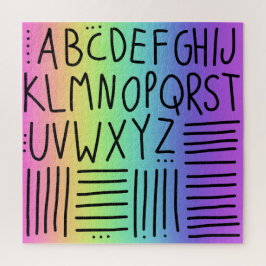 Diversão do alfabeto Rainbow Quebra-cabeça