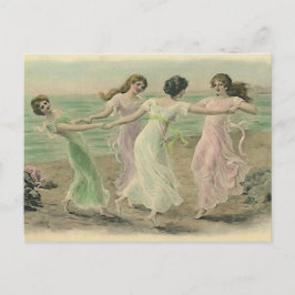 Diversão do cartão postal da Beach Vintage