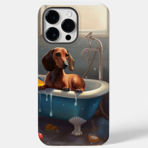 Diversão do Dachshund no Banho