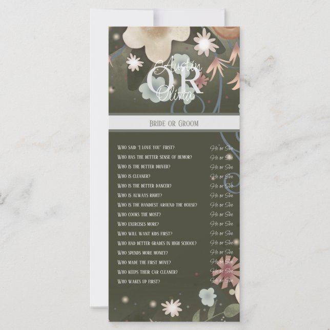 Diversão Elegante de Inspirividade Floral Noiva ou (Frente)