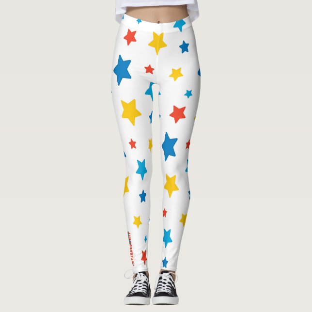Diversão Estrelada: Leggings com Estrelas Primária (Frente)