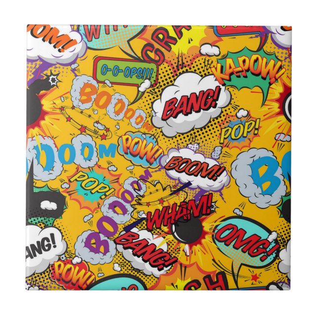 Diversão Explosões de Arte Pop de Quadrinhos Retrô (Frente)