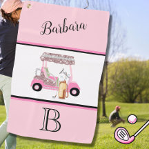 Diversão Glitzy Golf Cart Monograma