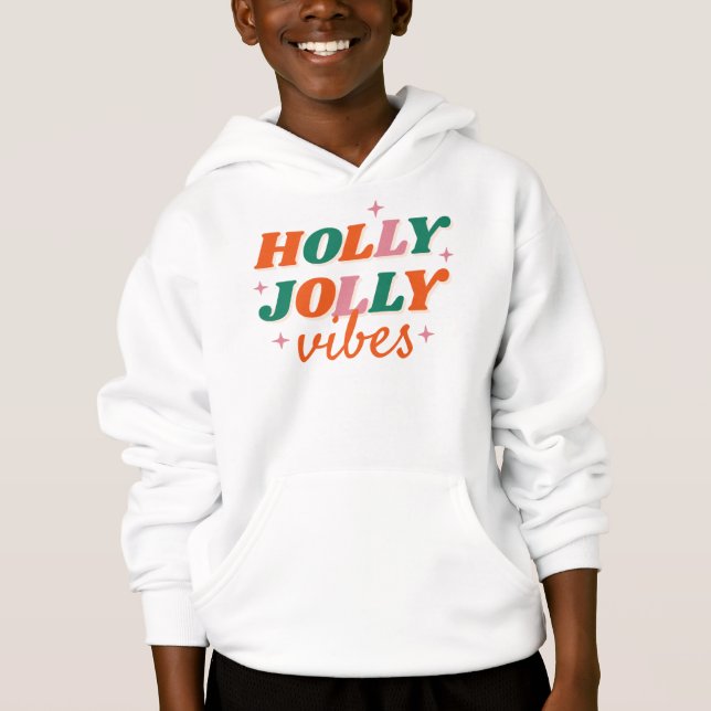 Diversão Holly Jolly Vibes Design de Natal (Frente)