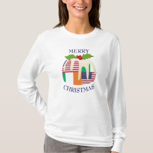 Diversão IRLANDA AMERICANA Camiseta de Natal