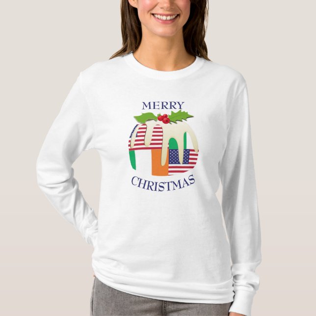Diversão | IRLANDA AMERICANA | Camiseta de Natal (Frente)