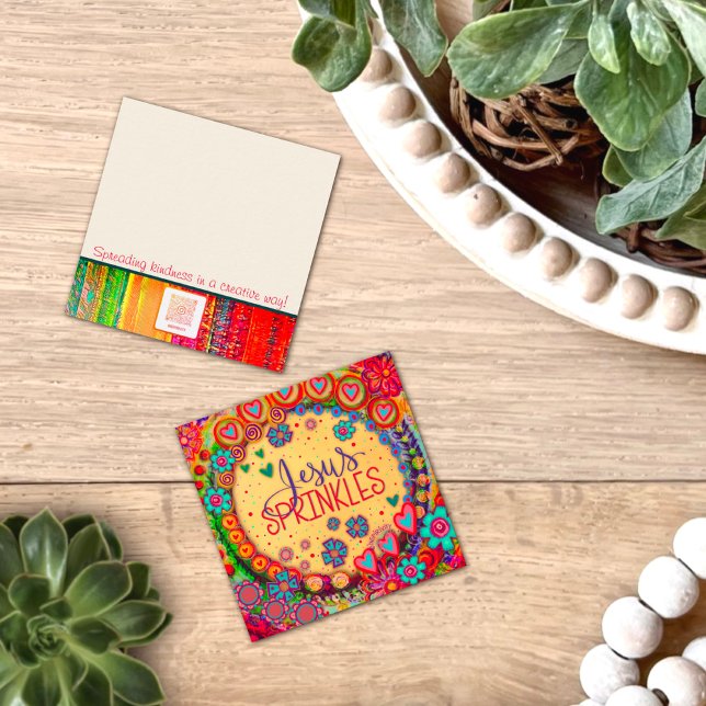 Diversão Jesus Sprinkles Cartões de bondade de ins (Criador carregado)