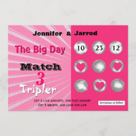 Diversão Lotto Scratch Do Anúncio De Casamento