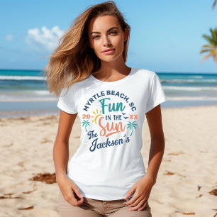 Diversão na Camisa de Praia de Vacinação da Famíli