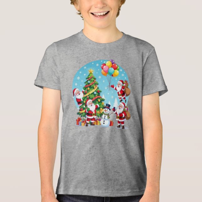 **“Diversão Natalina com Múltiplos Papais Noel – T (Frente)
