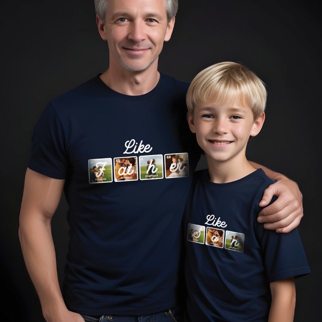 Diversão Periódica De Elementos De Mesa Como Pai C (Fun Periodical Table Elements Like Father Like Son T-Shirt)