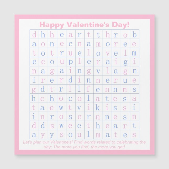 Diversão Personalizada, Quebra-cabeça de Palavras  (Frente)