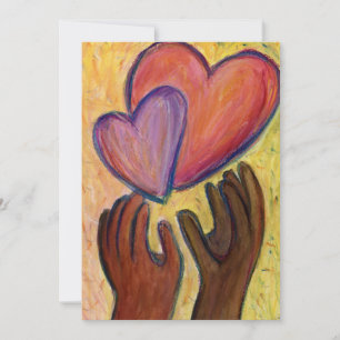 Diversidade Ama Corações Mãos Convites Coloridos