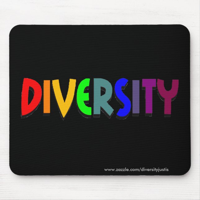 Diversidade (arco-íris) Mousepad (estilo (Frente)