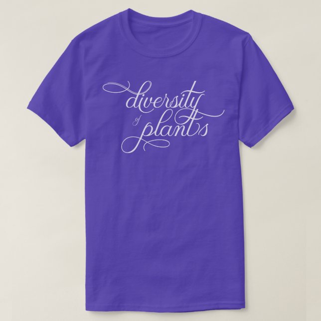 Diversidade de Plantas para camisas mais escuras (Frente do Design)
