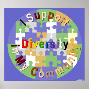 Diversidade do apoio em meu poster da comunidade