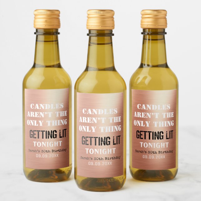 Divertido Aniversário Dizendo Rosa de Qualquer Ida (Garrafas)