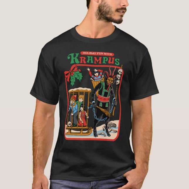 Divertido Com A Camiseta Clássica Krampus (Frente)