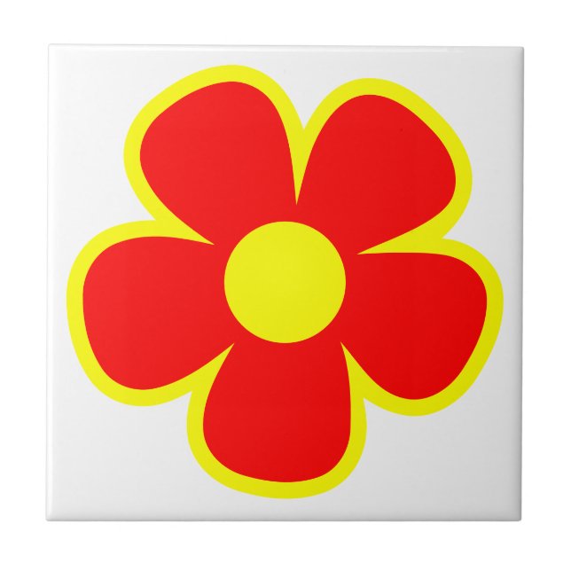 Divertido e Funky 60s 70s Flor Retroativo (Frente)