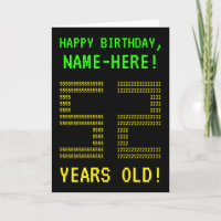 Divertido, Geeky, Nerdy "52 ANOS!" Cartão de Anive