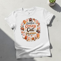 Divertido Humano de Gato Louco Certificado Preto