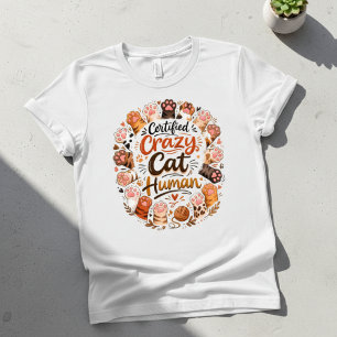 Divertido Humano de Gato Louco Certificado Preto