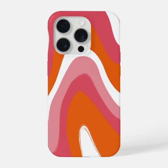 Divertido Redemoinho Cor-de-Laranja e Rosa (Verso)