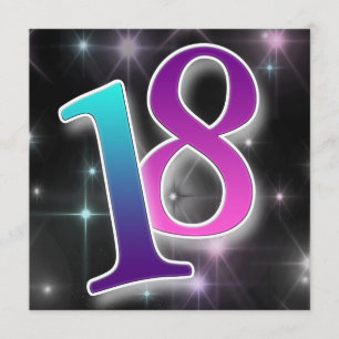 Divertimento & 18o convite de aniversário colorid